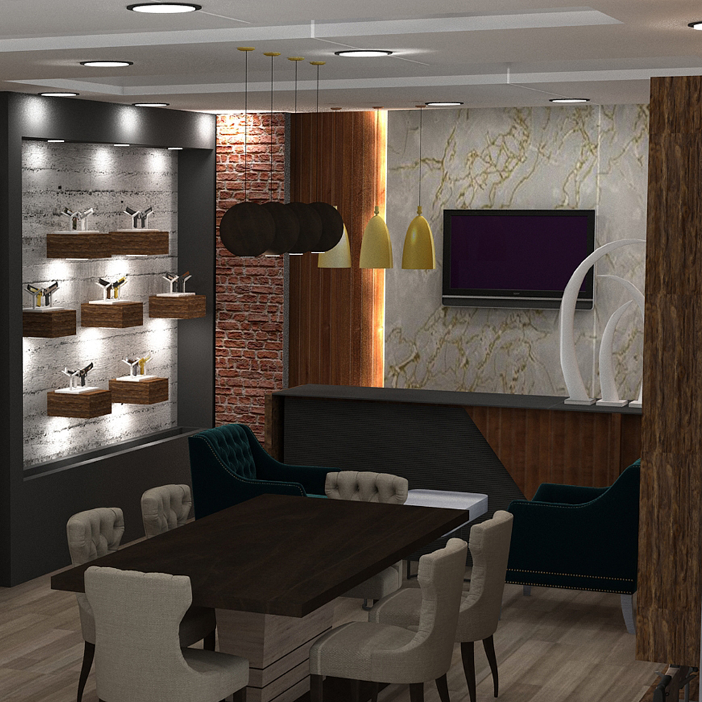 Waffenshowroom Innenarchitektur